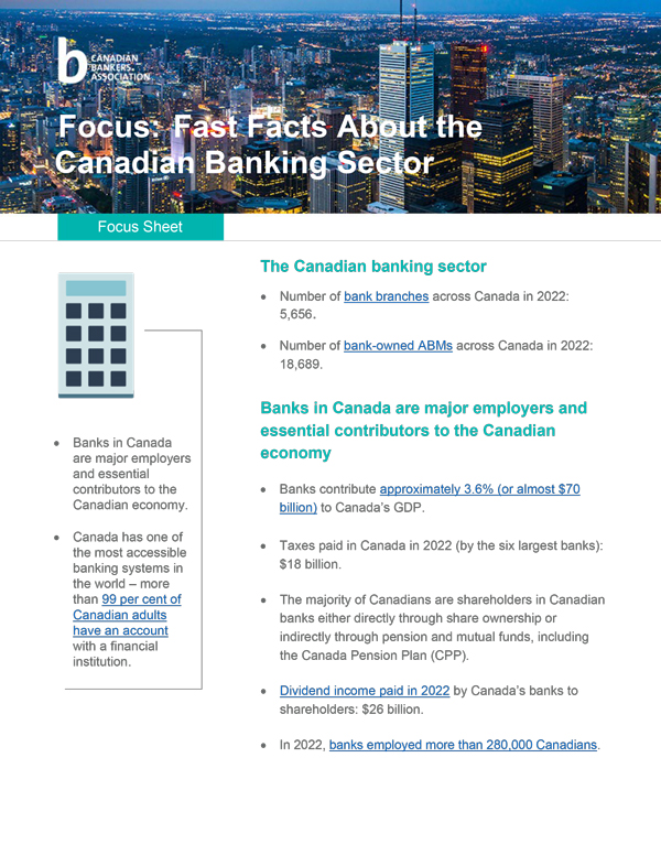 cover of fast facts canadian banking sector