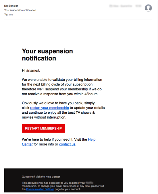 example of a phishing email