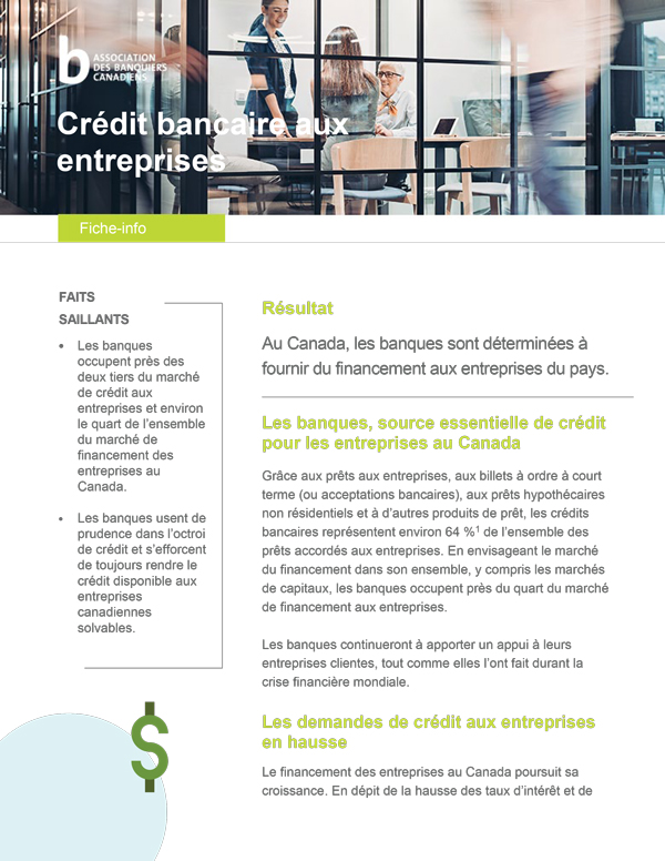 cover of bank lending focus sheet