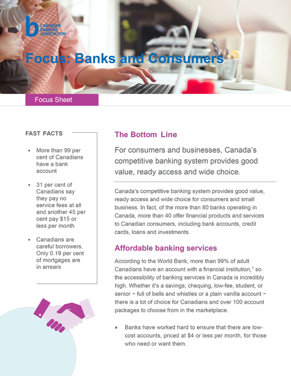 cover of banking for consumers document