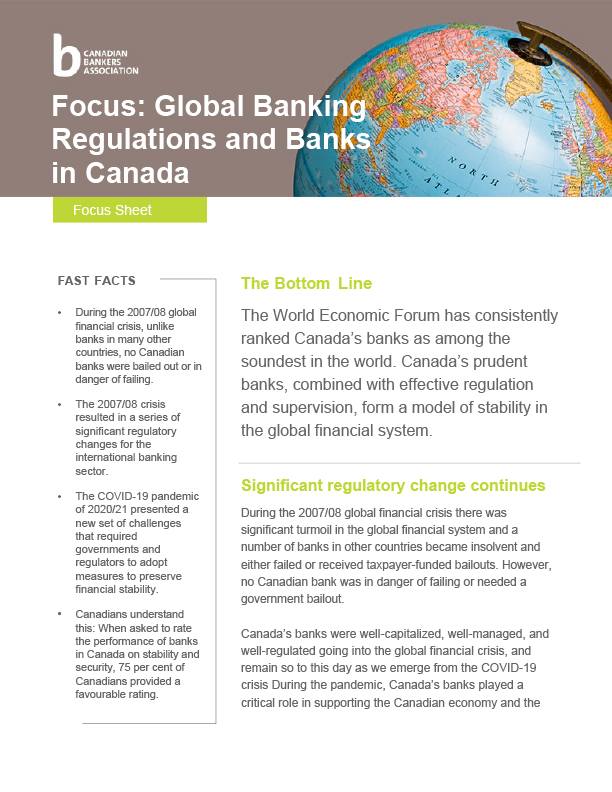 cover of global banking regulations document