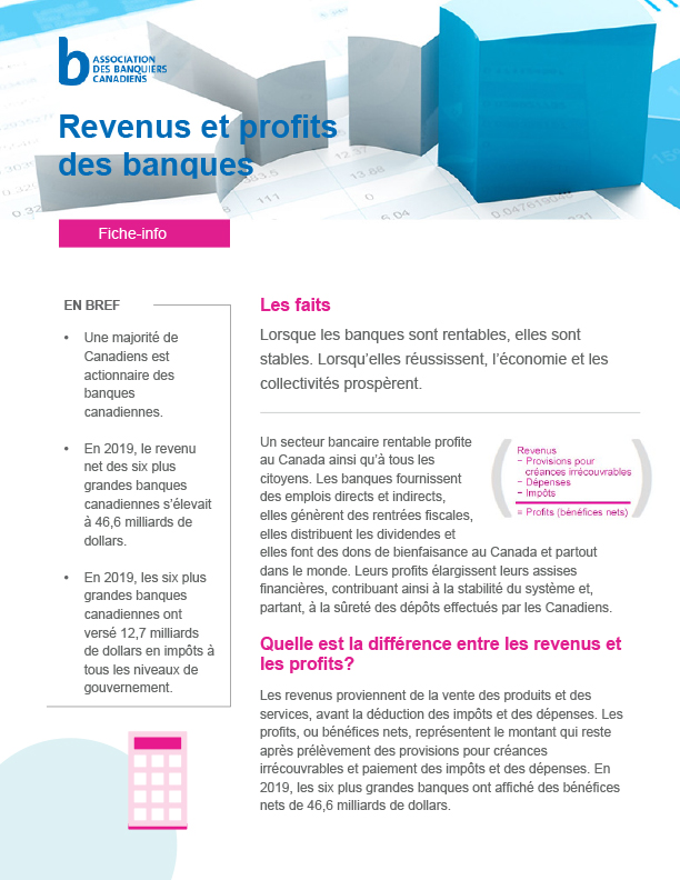 Fiche Info Revenus Et Profits Des Banques Fiche Info Revenus Et Profits Des Banques