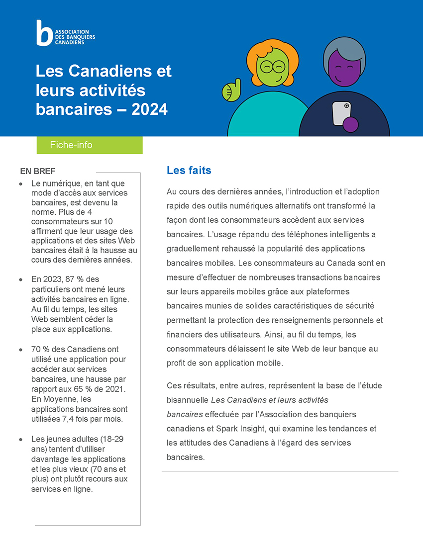 cover of how canadians bank focus sheet