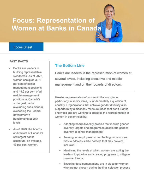 cover of representation of women in banks