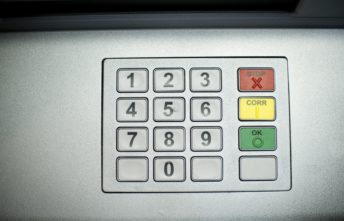 pinpad machine at an ATM