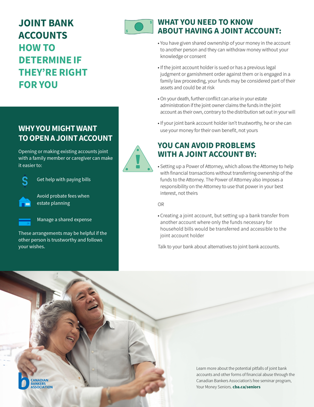 infographic - Joint bank accounts: how to determine if they're right for you