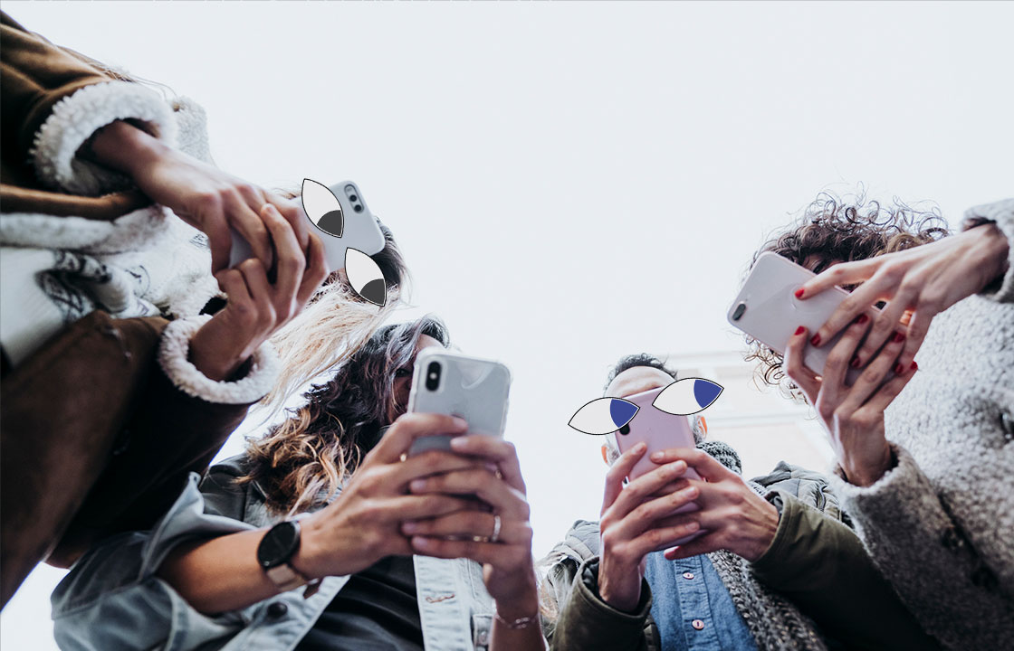 teens on their phones