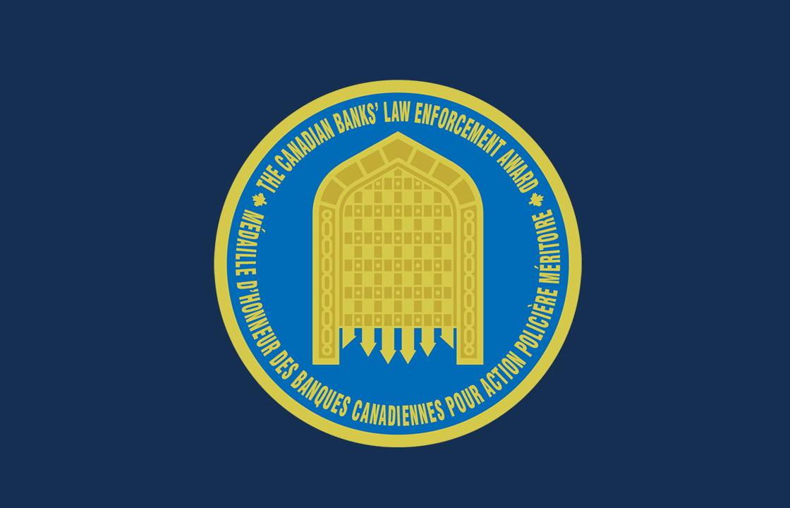 Canadian Banks’ Law Enforcement Award medal