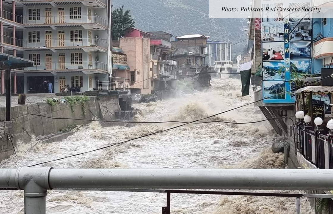 photo of flood damage in Pakistan courtesy of the Red Cross