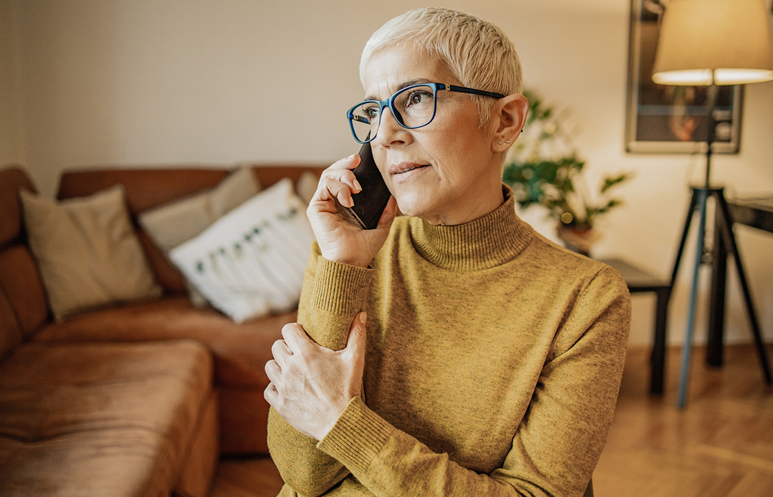 woman talking on a mobile phone